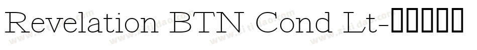 Revelation BTN Cond Lt字体转换